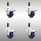Service Caster 3.5 Inch 316SS Solid Poly Swivel 1-1/8 Inch Expanding Stem Caster Set Lock Brake SCC-SS316TTLEX20S3514-SPUS-118-4 - alternate 1
